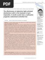 The Effectiveness of Adjunctive Light-Activated Disinfection (LAD) in The Treatment of Peri-Implantitis: 4-Month Results From A Multicentre Pragmatic Randomised Controlled Trial