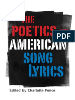 Charlotte Pence Ed. The Poetics of American Song Lyrics PDF