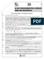 Cesgranrio 2010 Petroquimica Suape Engenheiro de Equipamento Junior Mecanica Prova PDF