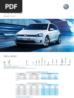 The E-Golf: Product Guide