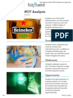 Heineken SWOT Analysis - Bizfluent