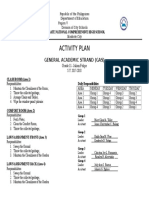 Activity Plan: General Academic Strand (Gas)