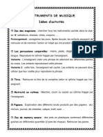 Instruments de Musique Activités Possibles PDF