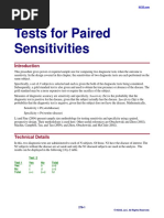 Tests For Paired Sensitivities