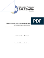 Propuesta de Protocolo de Seguridad para Aplicaciones de Telemedicina en El Ecuador