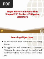 1 Major Historical Events That Shaped 21st Century Philippine Literature