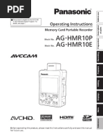 AG-HMR10 Operating Manual