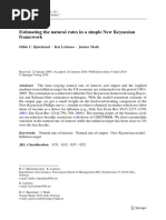 Estimating The Natural Rates in A Simple New Keynesian Framework