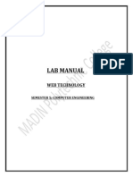 Lab Manual: Web Technology