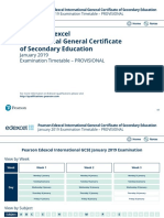 IGCSE 1901 Timetable Provisional