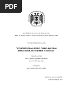 Concreto Translúcido Como Material Innovador, Sustentable y Estético