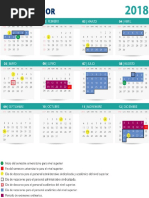 Calendario UAEM 2018