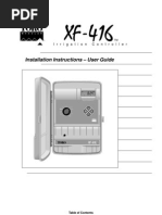 XF416 Installation and Users Guide