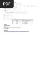 Hooke's Law Sample Problems With Solutions