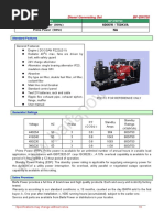 Diesel Generating Set BF-DW750: Standby Power 50Hz Prime Power 50Hz