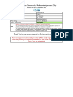 Transaction Successful Acknowledgement Slip: Thank You For Your Concern Towards The Environment by Paying Online