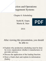 Production and Operations Management Systems: Chapter 6: Scheduling Sushil K. Gupta Martin K. Starr 2014