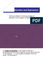 Angles of Elevation and Depression