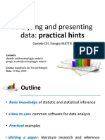 Analysing and Presenting Data: Practical Hints: Daniele CEI, Giorgio MATTEI