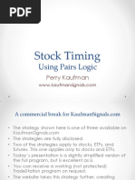 Stock Timing: Using Pairs Logic