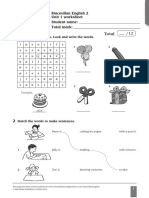 Total: Macmillan English 2 Unit 1 Worksheet Student Name: Total Mark