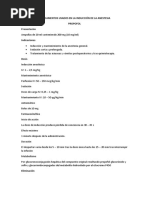 Medicamentos Usados en La Inducción de La Anestesia