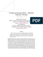 Trading by Quantum Rules - Quantum Anthropic Principle: Ep@alpha - Uwb.edu - PL