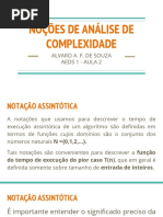 2 - Aeds1 Aula 2 - Noções de Análise de Complexidade