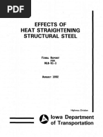 Effects of Heat Striaghening in Structural Steel