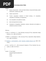 GE 282 Large Scale Surveying Lecture Notes