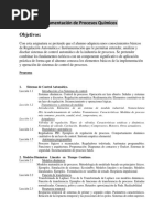 ISA - Programa Control e Instrumentación de Procesos Químicos