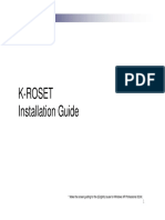 K-ROSET Installation Guide - EN