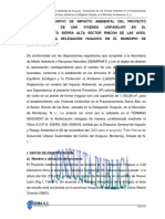 Informe Preventivo de Impacto Ambiental Del Proy Const Casa Habitacion