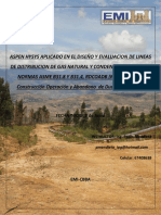 Aspen Hysys Aplicado en El Diseã o y Evaluaciã"n de Lineas de Distribucion de Gas Natural y Condensado - Broch.