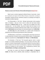 Sample Reaction Paper