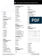 B1 Editable Extra Tasks For Early Finishers Key