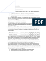 Problem Set - Settling and Sedimentation