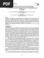 The Market Reaction and Income Smoothing (Case Study On Listed Company in LQ 45 Indonesian Stock Exchange)