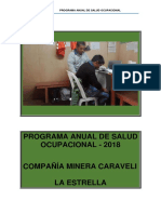 Programa Anual de Salud Ocupacional - La Estrella 2018 REVISADO