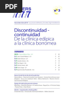 Discontinuidad - Continuidad de La Clínica Edípica A La Clínica Borromea