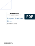 Project Business Case Template