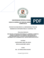 Análisis de La Situaciòn Financiera de La Empresa "Comercial Madelyn", Dedicada A La Compra - Venta de Motos y Electrodomèsticos y Propuesta de Expansiòn Ante El Crecimiento de La Demanda en El C PDF