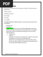 Classification of Timber