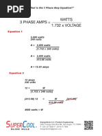 Equation 1: "What Is The 3 Phase Amp Equation?"