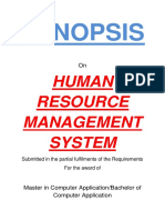 141-Online Human Resource Management System - Synopsis