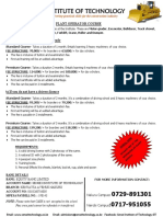 Plant Operator Fee Structure