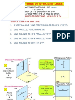 Projections of Straight Lines