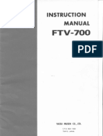 Yaesu FTV-700 Instruction Manual