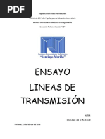 Ensayo Lineas de Transmision