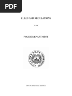 Little Rock Police Department Rules and Regulations